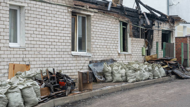Professional Fire Damage Removal technician working in North Port, FL